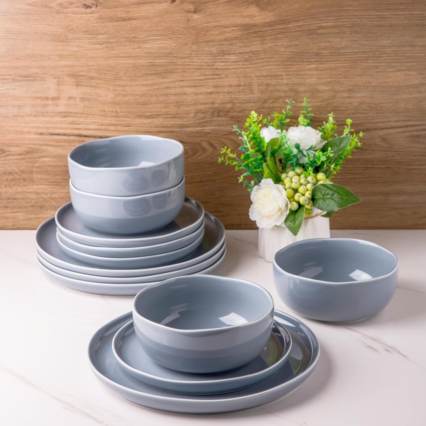 SLUDW065 Dinnerware Set - Jeans Gray