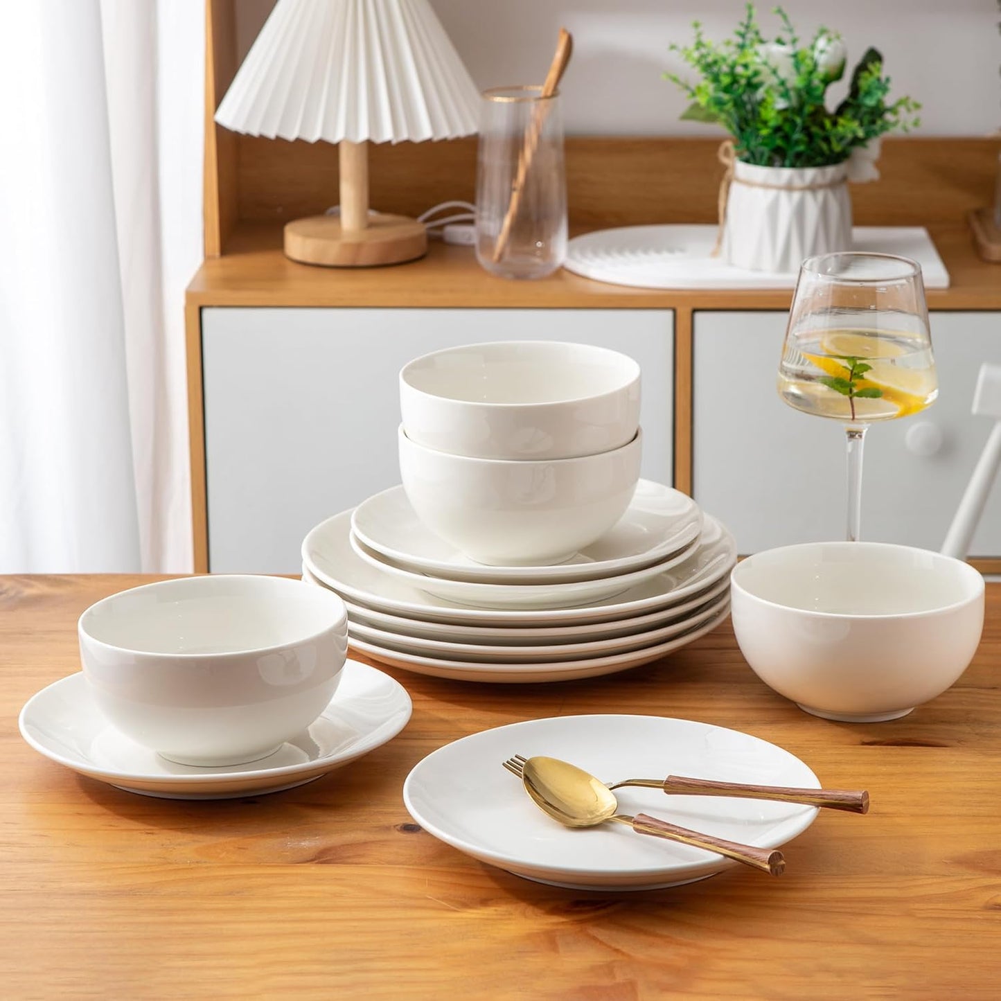 SLUDW069 Dinnerware Set - Dreamy Moonlight-White