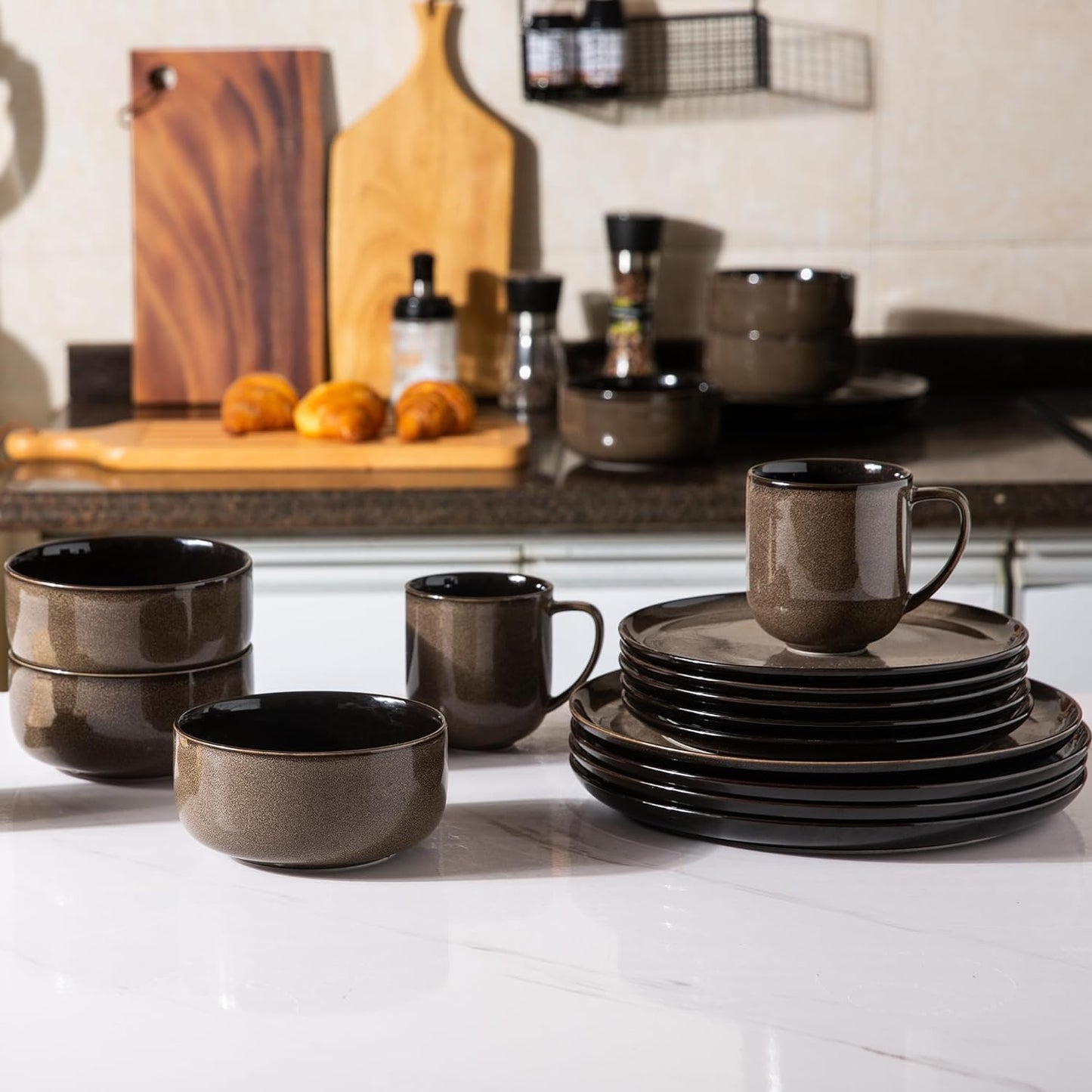 SLUDW011 Dinnerware Set - Chestnut