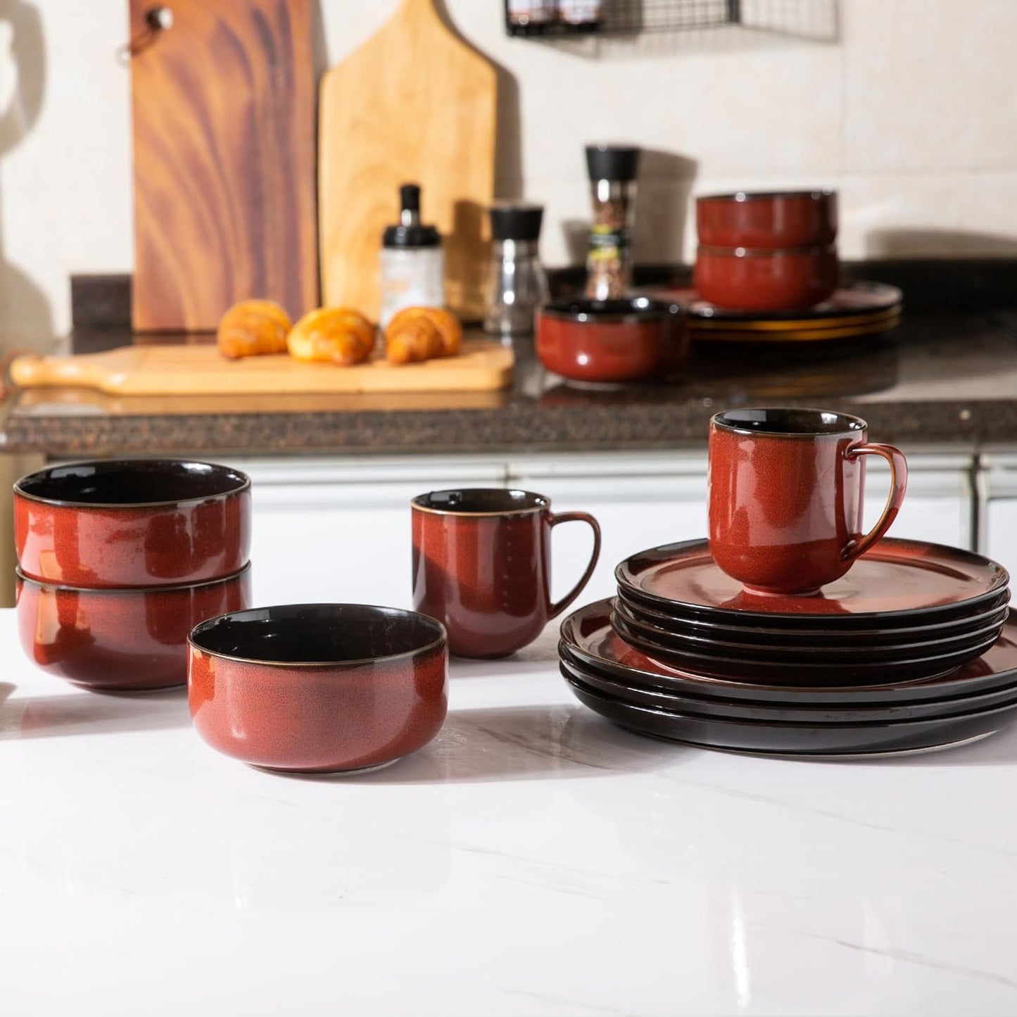 SLUDW011 Dinnerware Set - Red