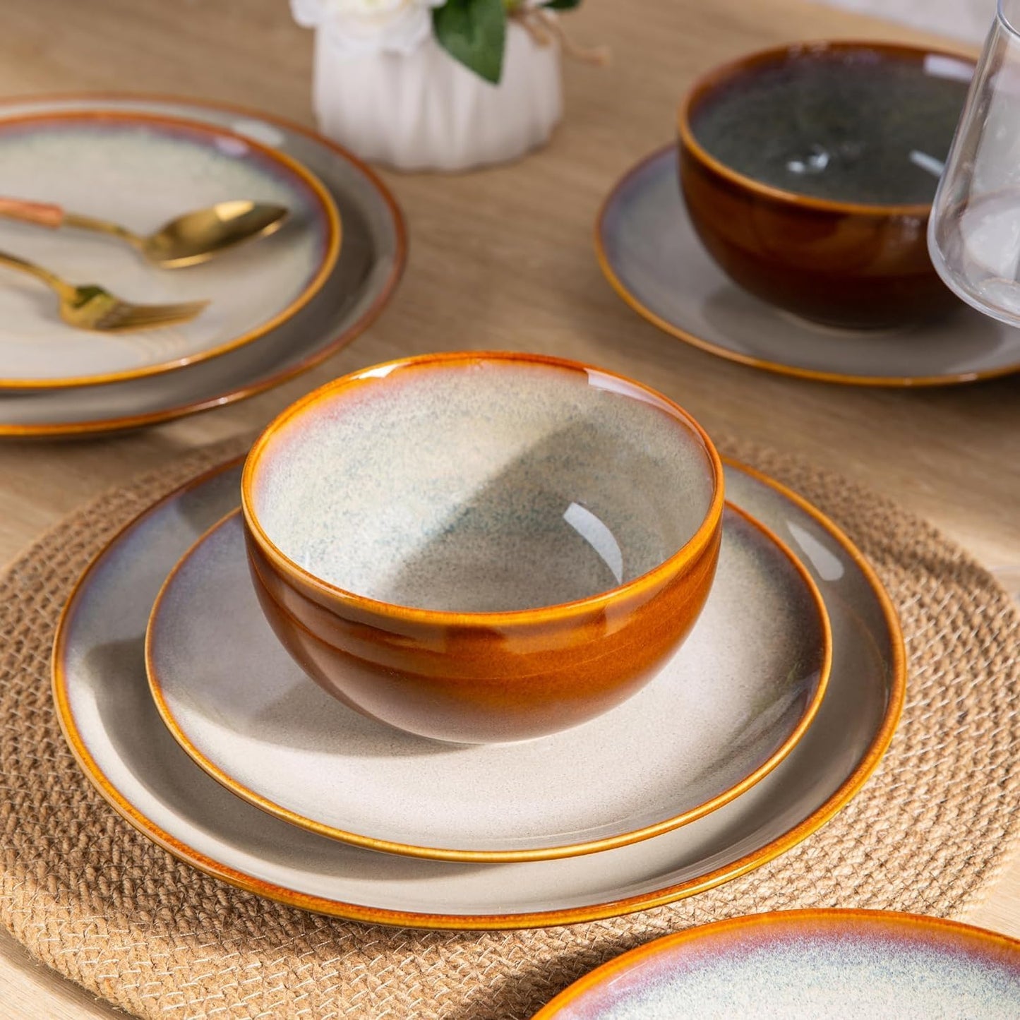 SLUDW069 Dinnerware Set - Dreamy Moonlight-Kahki