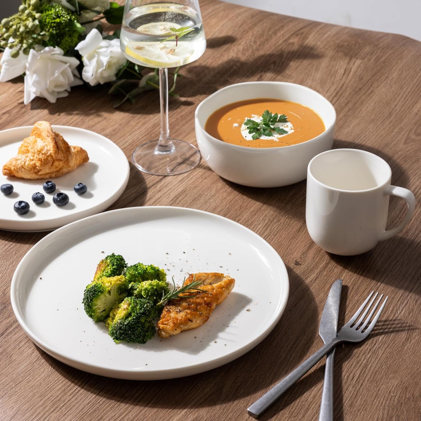 SLUDW065 Dinnerware Set - White