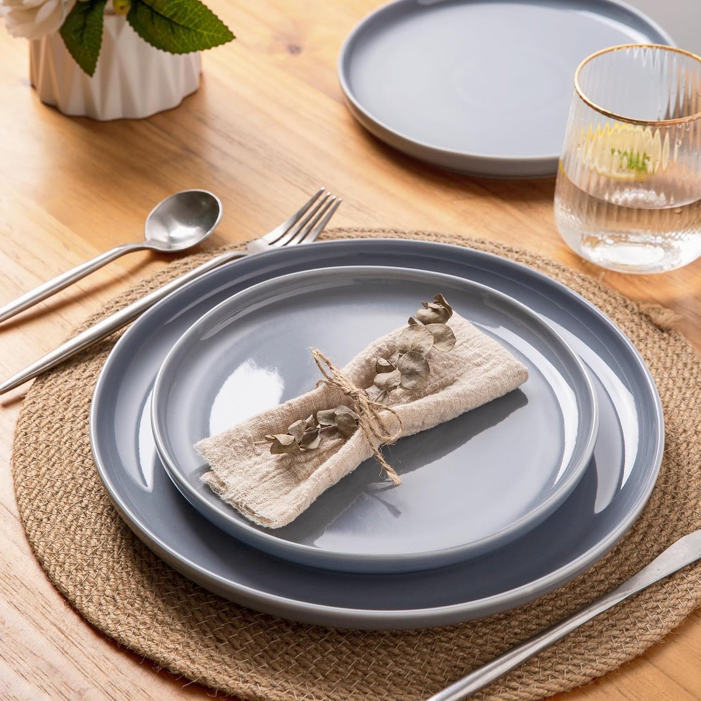 SLUDW065 Dinnerware Set - Jeans Gray
