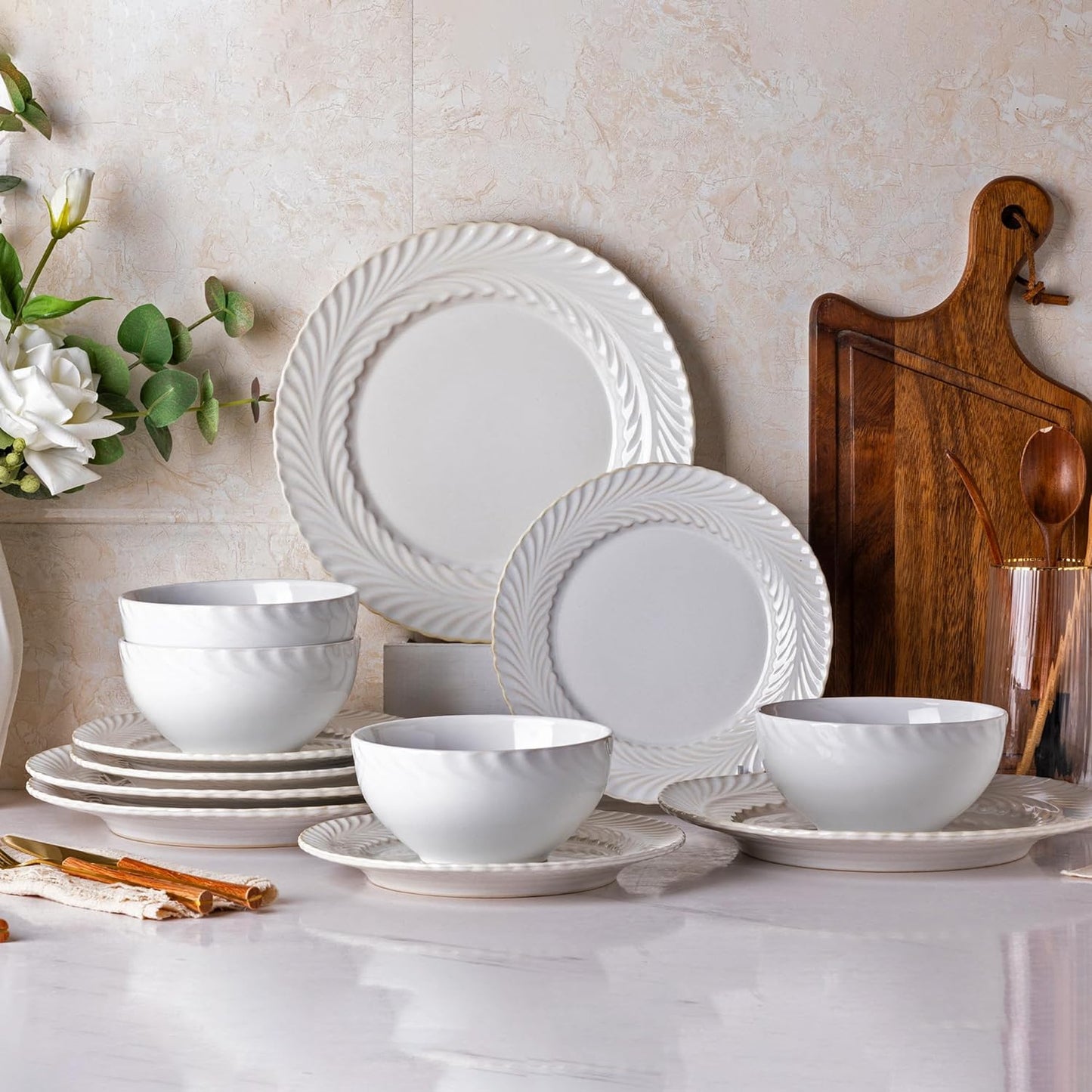 XTADW095 dinnerware set - Milk White