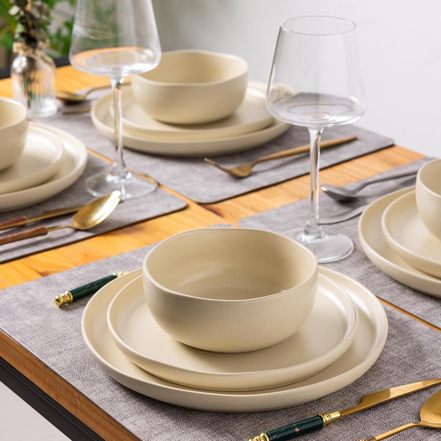 SLUDW005 Dinnerware Set - Almond Oil
