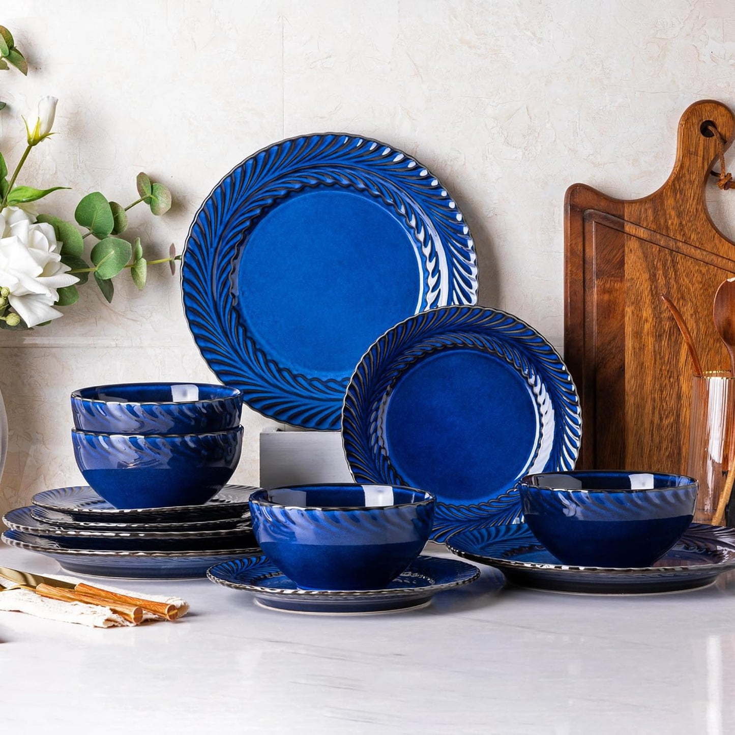 XTADW095 dinnerware set - Moody Blue