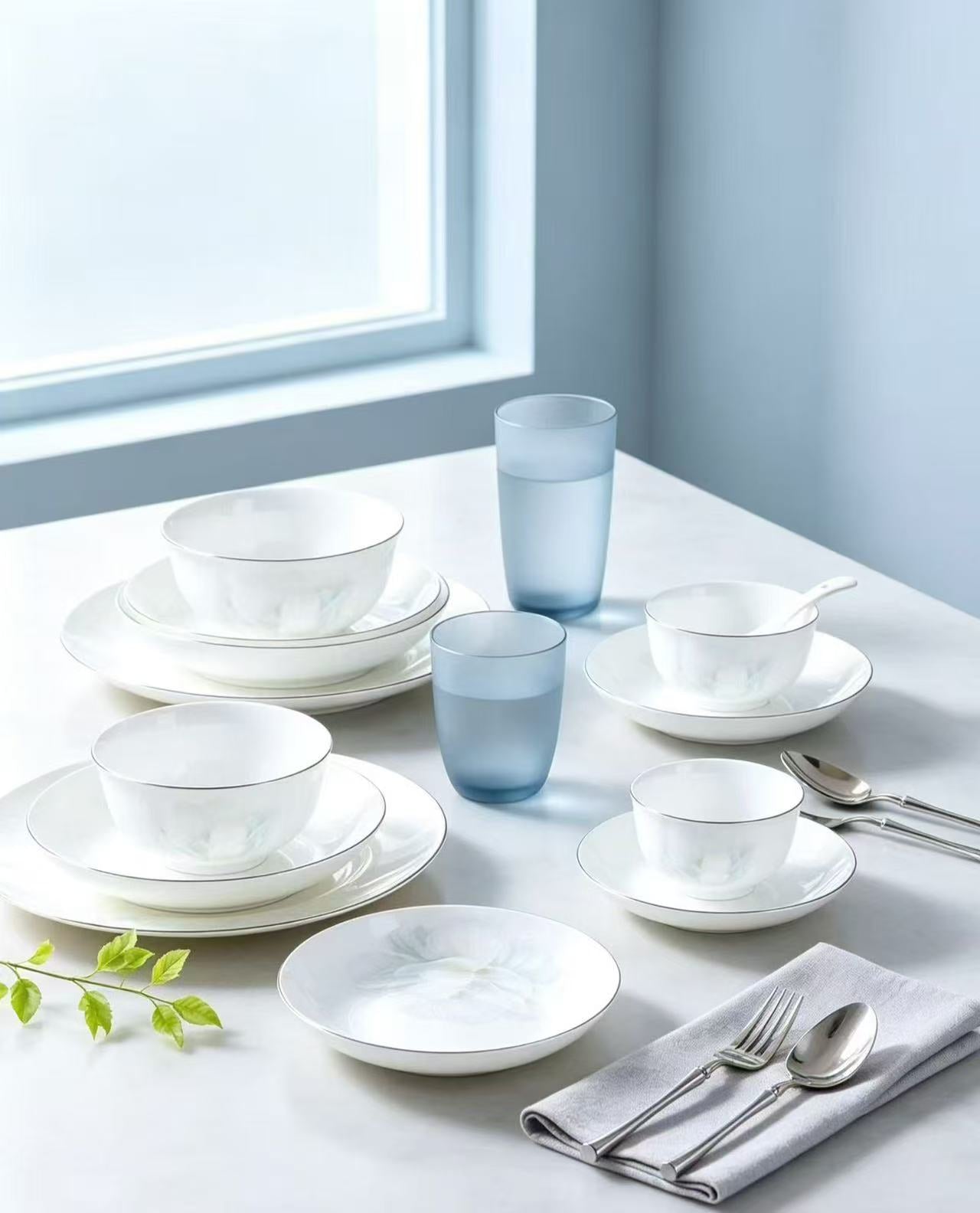 premium ceramic tableware-White
