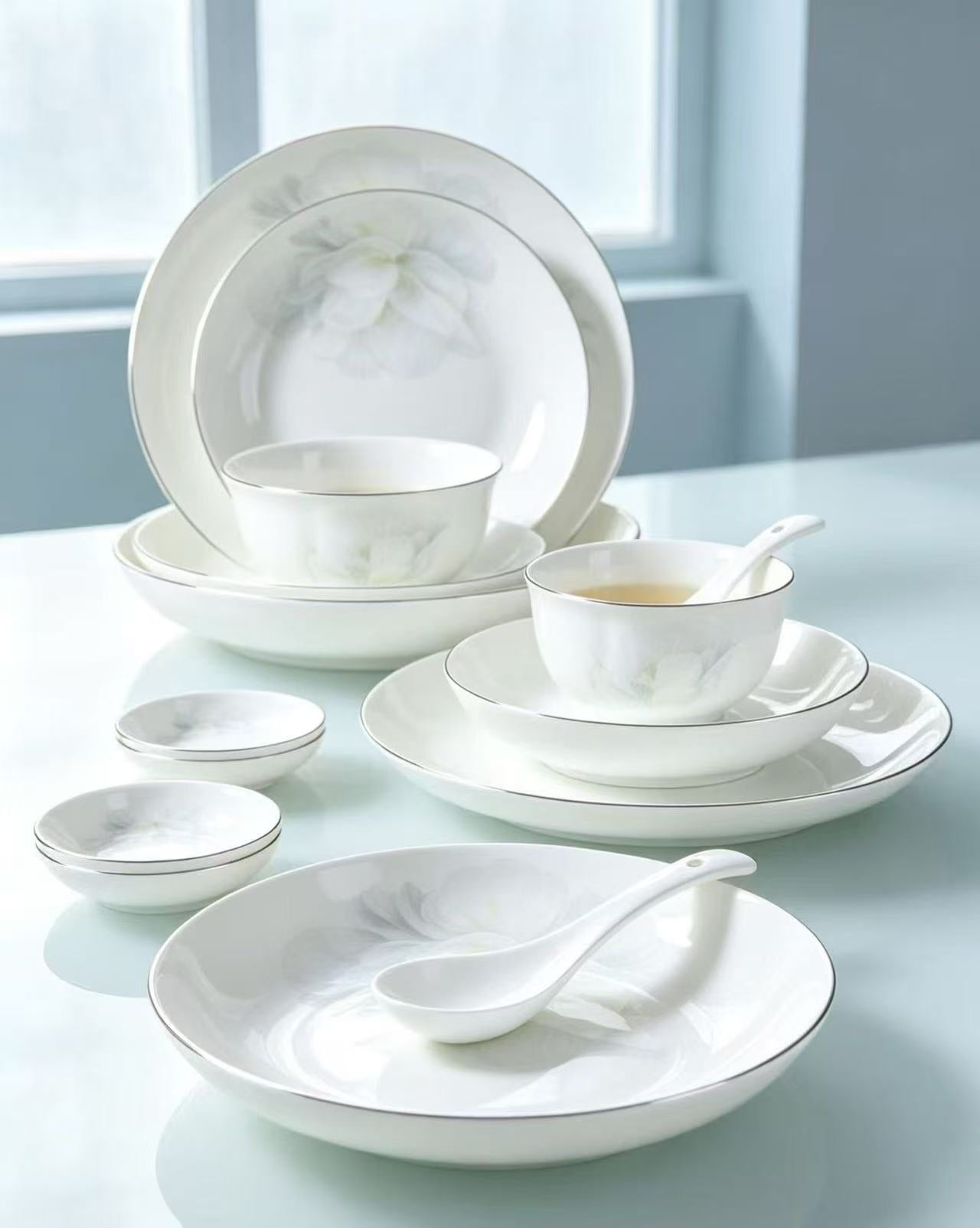 premium ceramic tableware-White