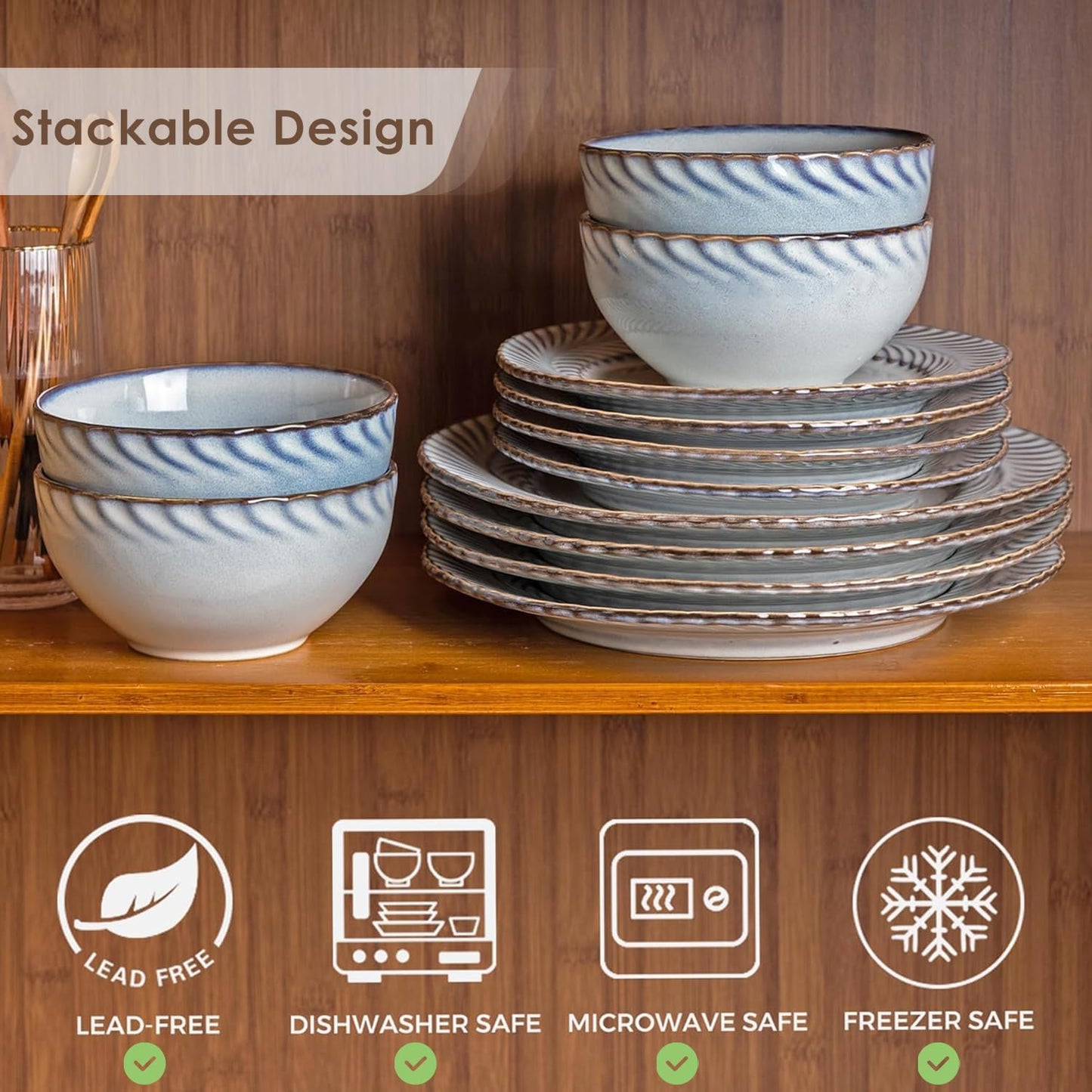 XTADW095 dinnerware set - Cloud Grey