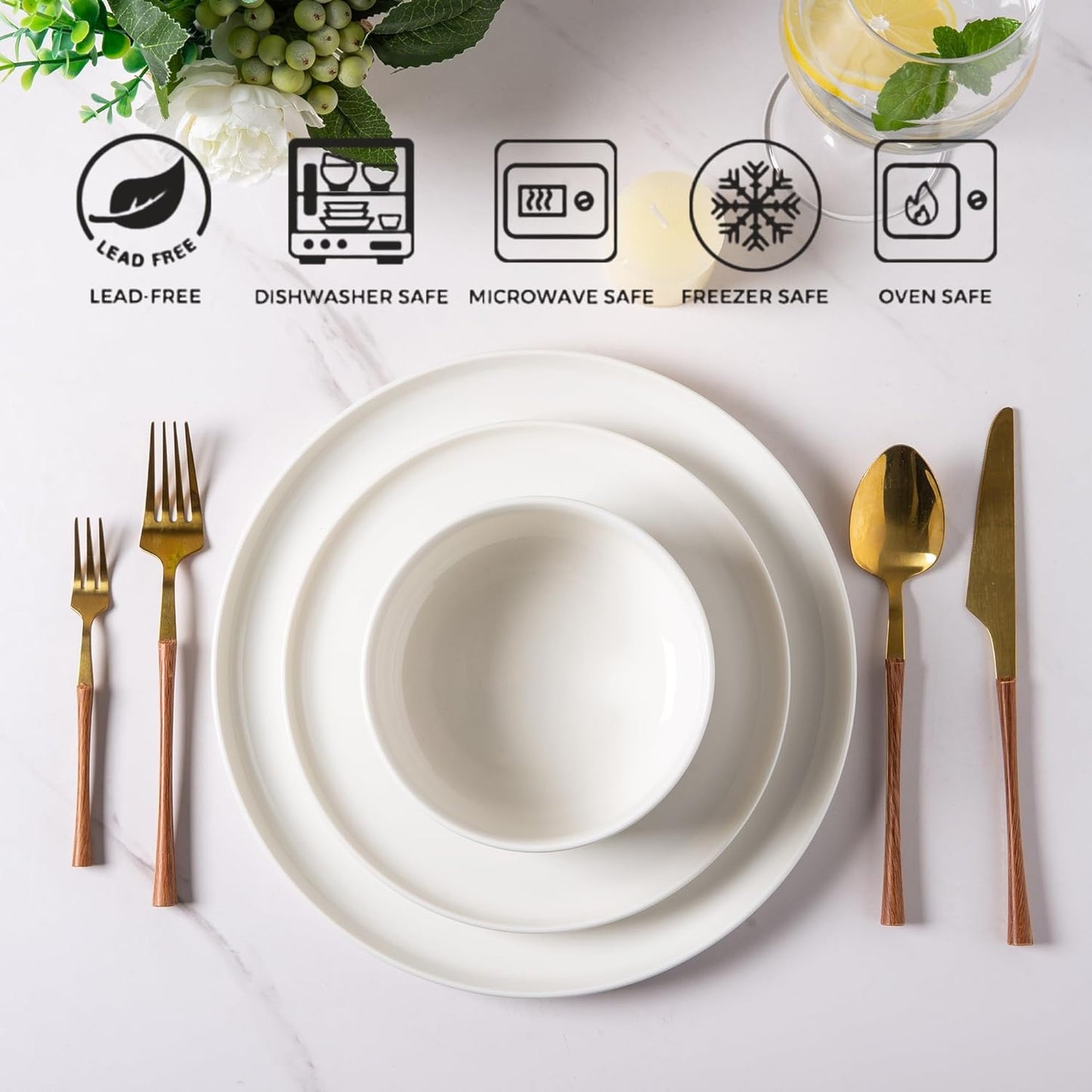 SLUDW011  Dinnerware Set - White