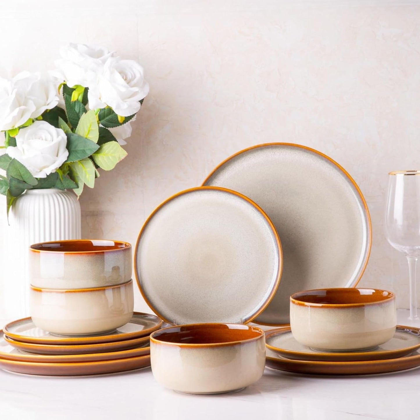 SLUDW011  Dinnerware Set - Kahki