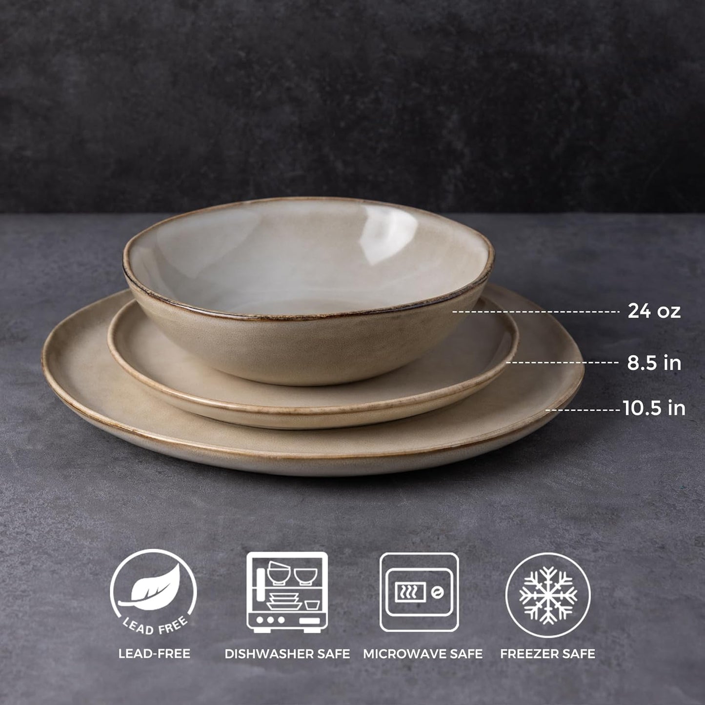 JYIDW007 Dinnerware Set - Cappuccino