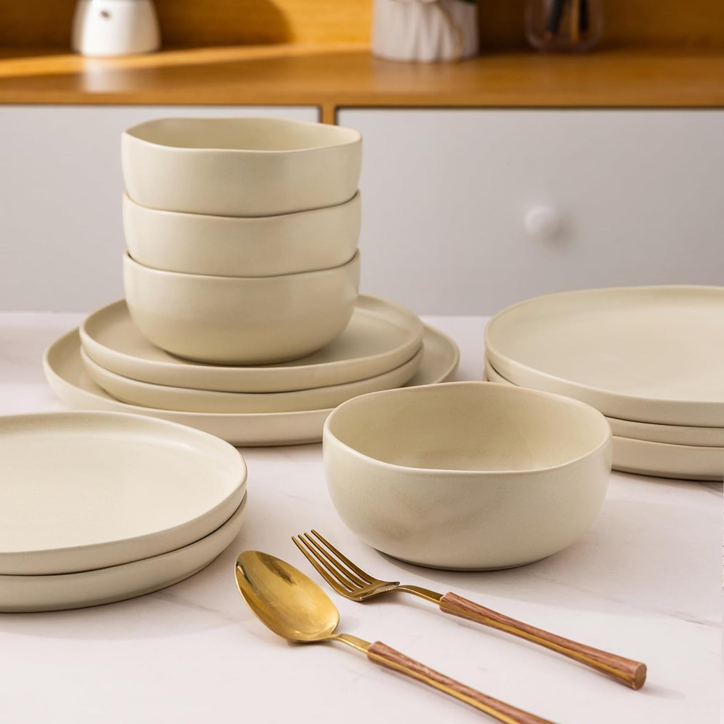 SLUDW005 Dinnerware Set - Almond Oil
