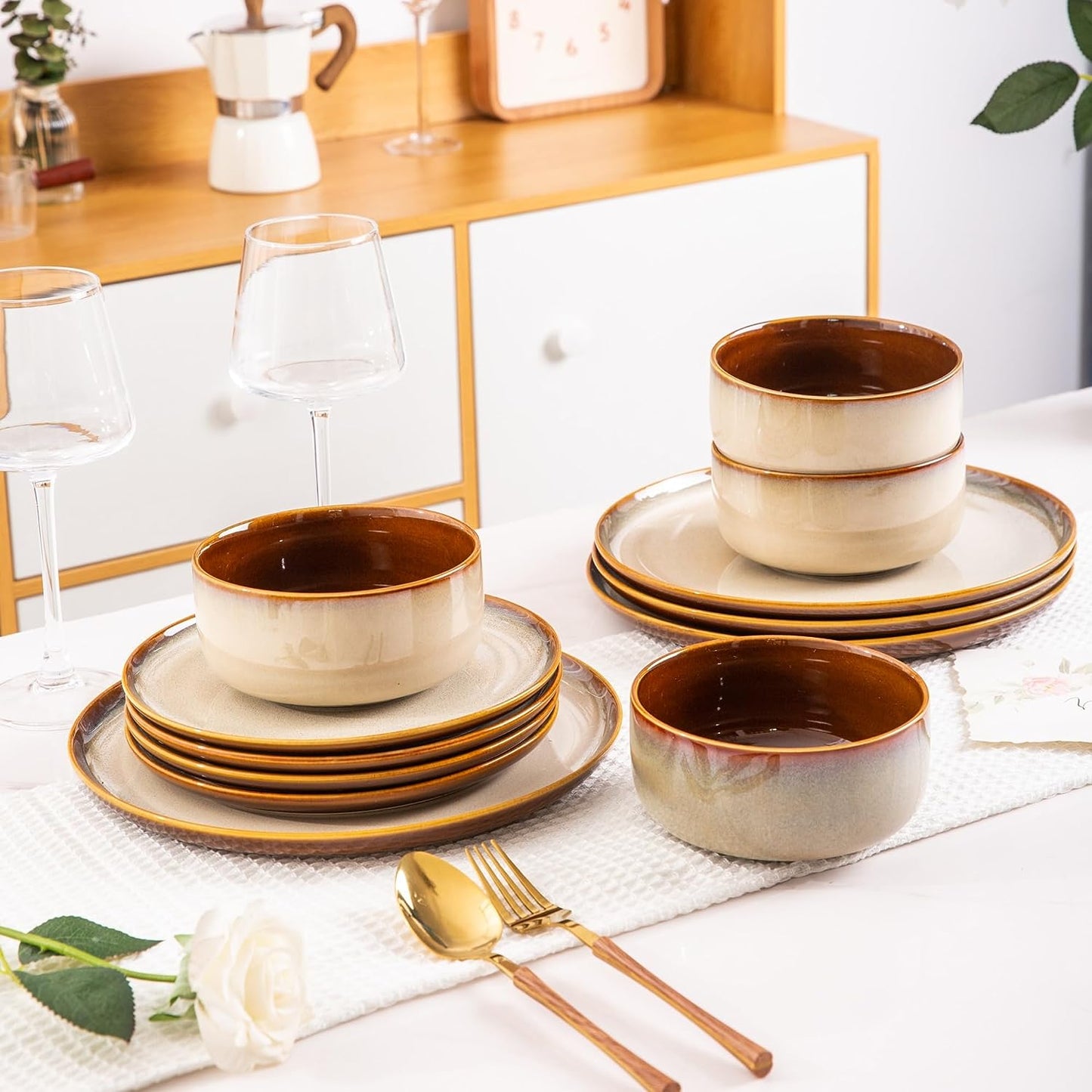 SLUDW011  Dinnerware Set - Kahki