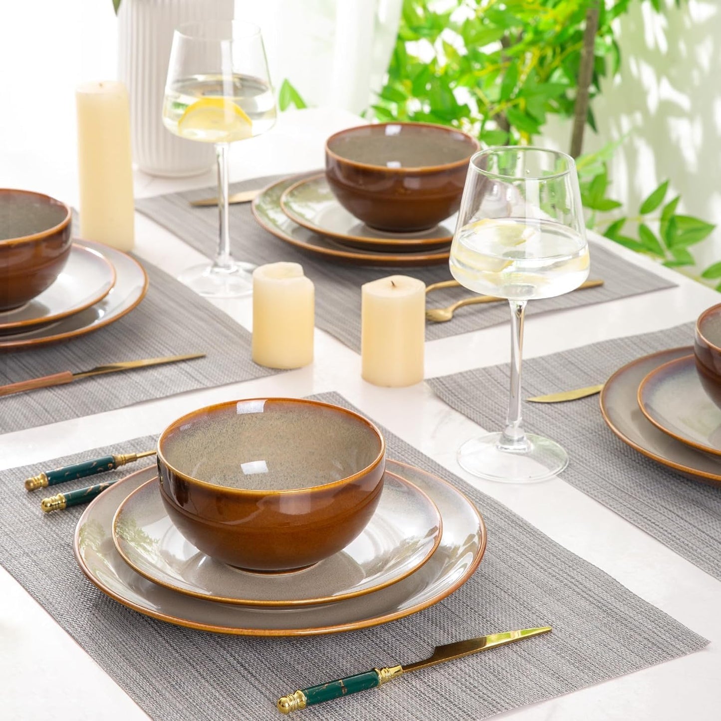 SLUDW069 Dinnerware Set - Dreamy Moonlight-Kahki