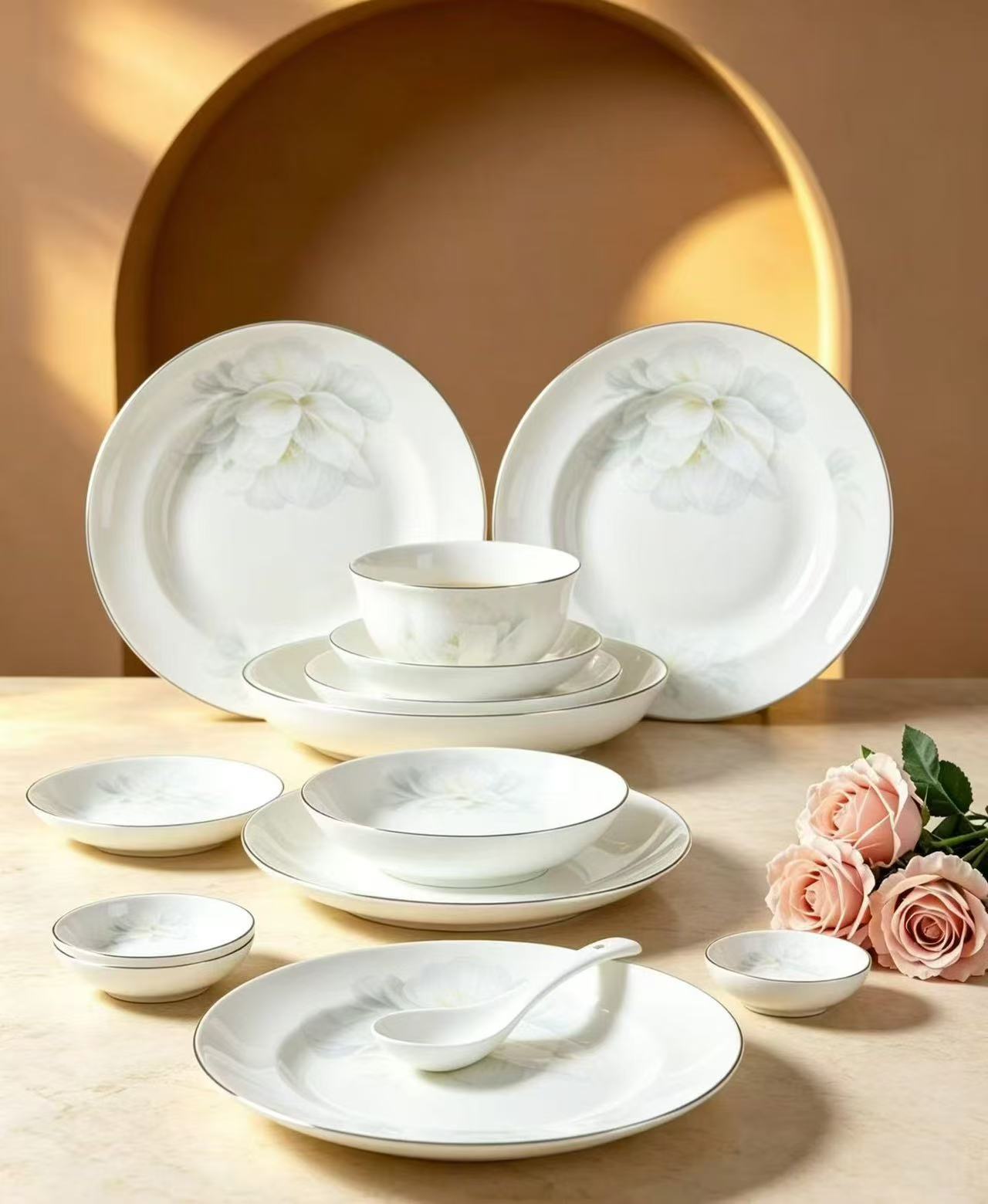 premium ceramic tableware-White