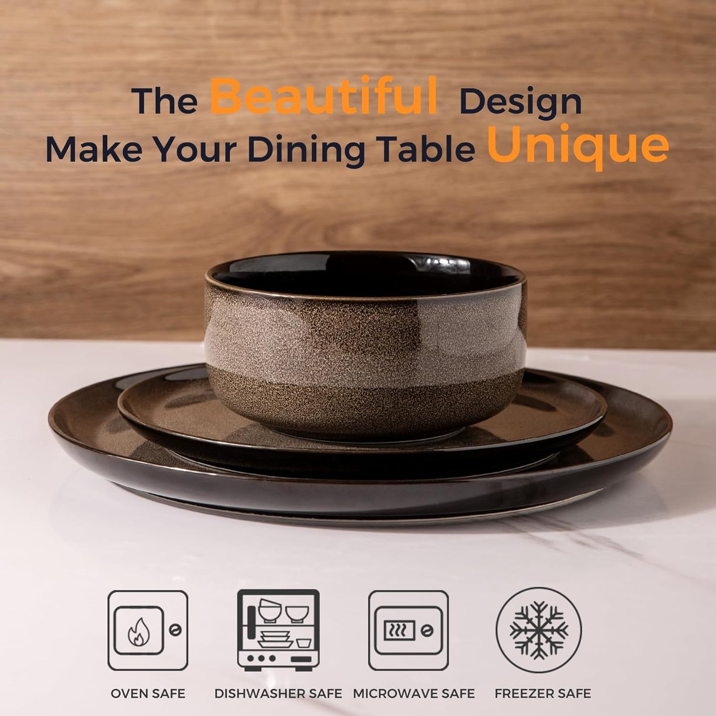 SLUDW011  Dinnerware Set - Chestnut