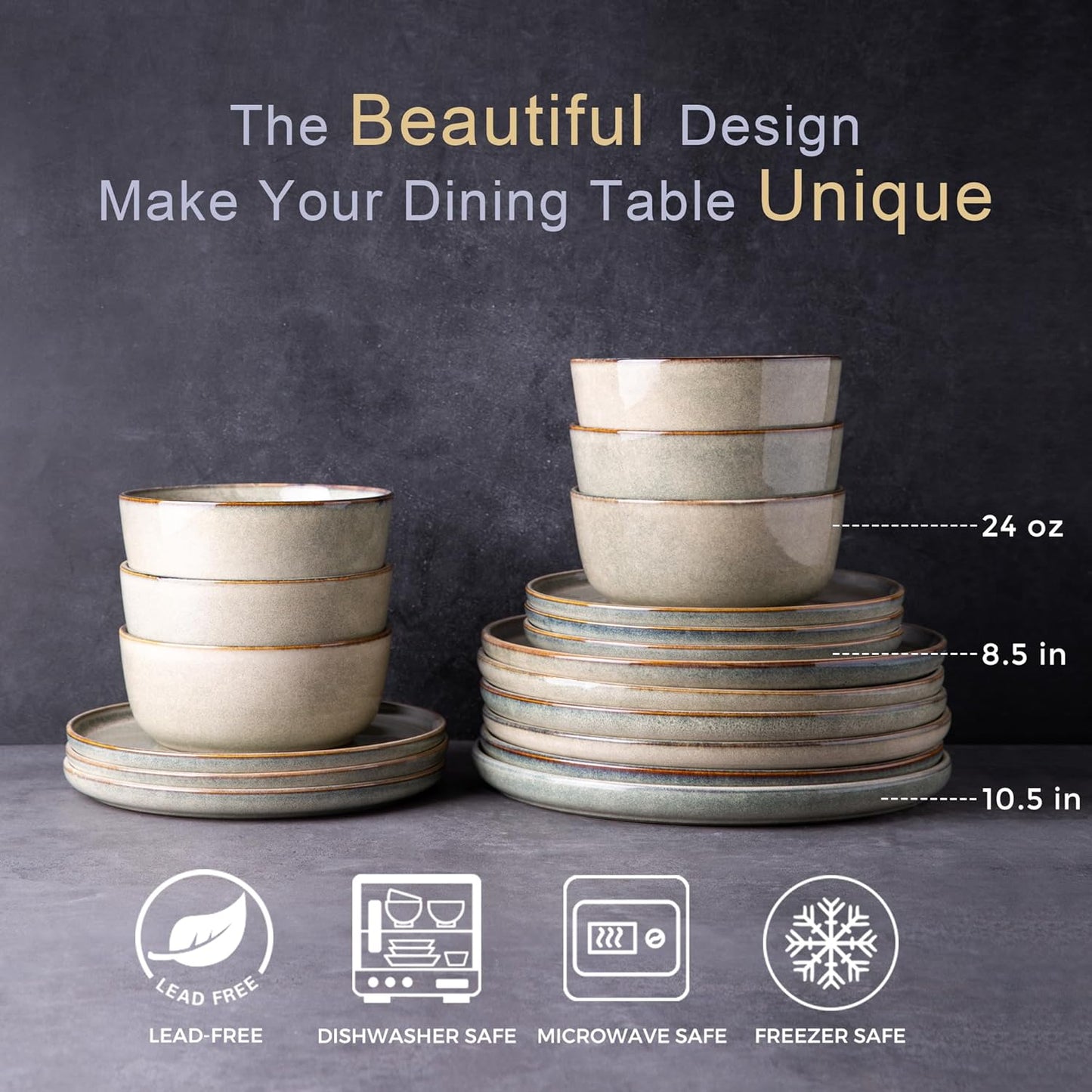 JYIDW009 Dinnerware Set - Reactive Glaze