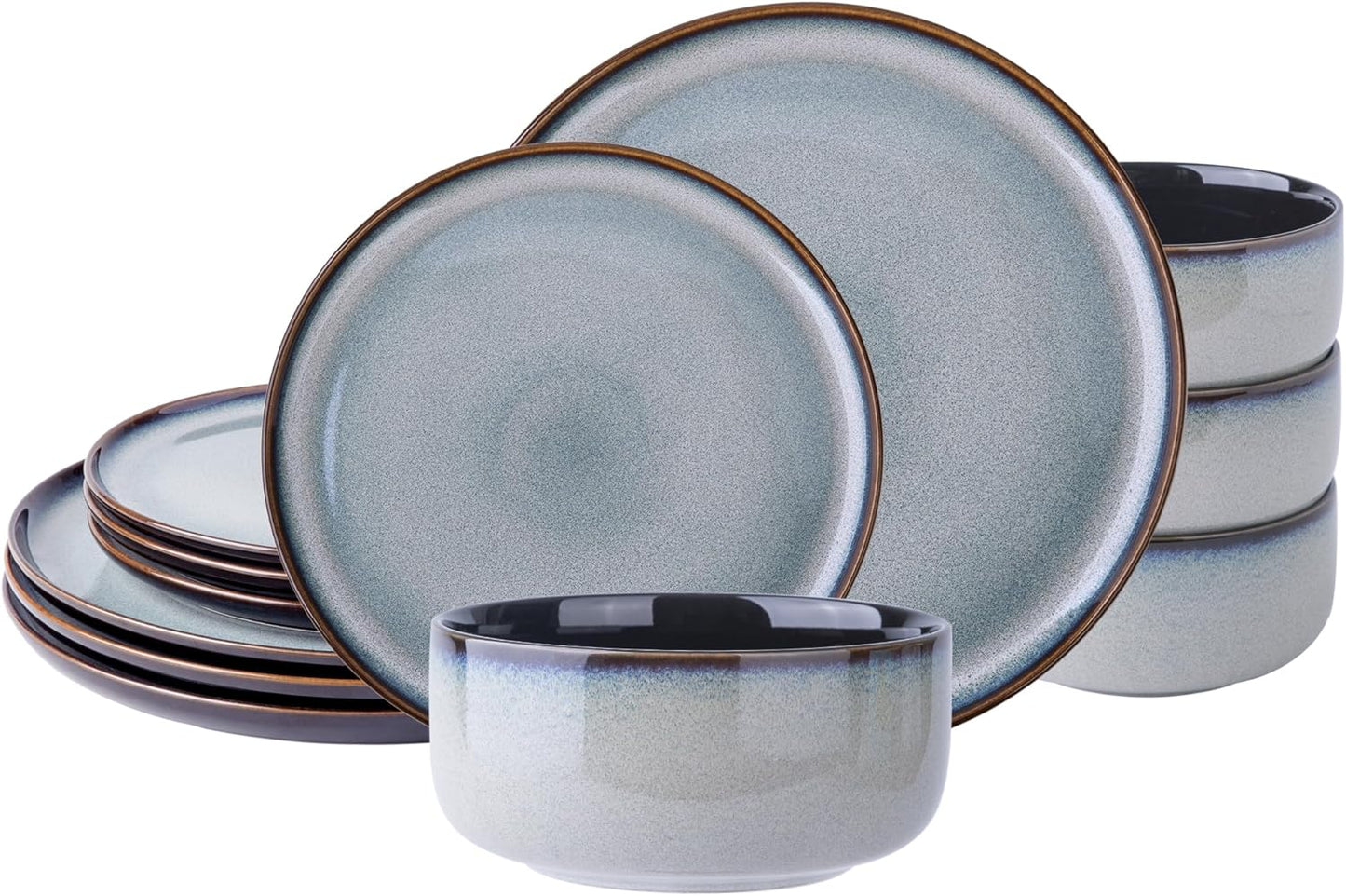 SLUDW011  Dinnerware Set - Gray White