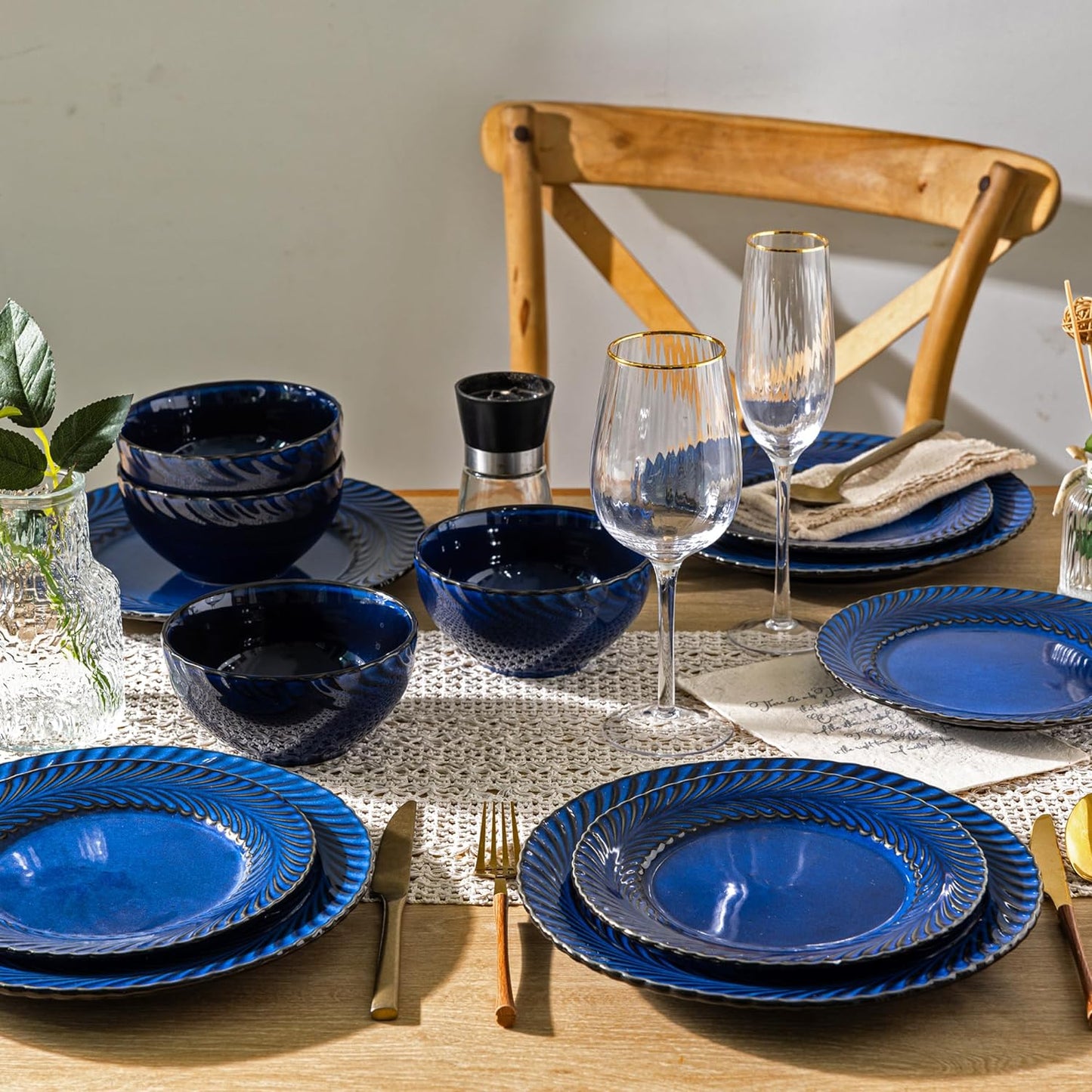 XTADW095 dinnerware set - Moody Blue