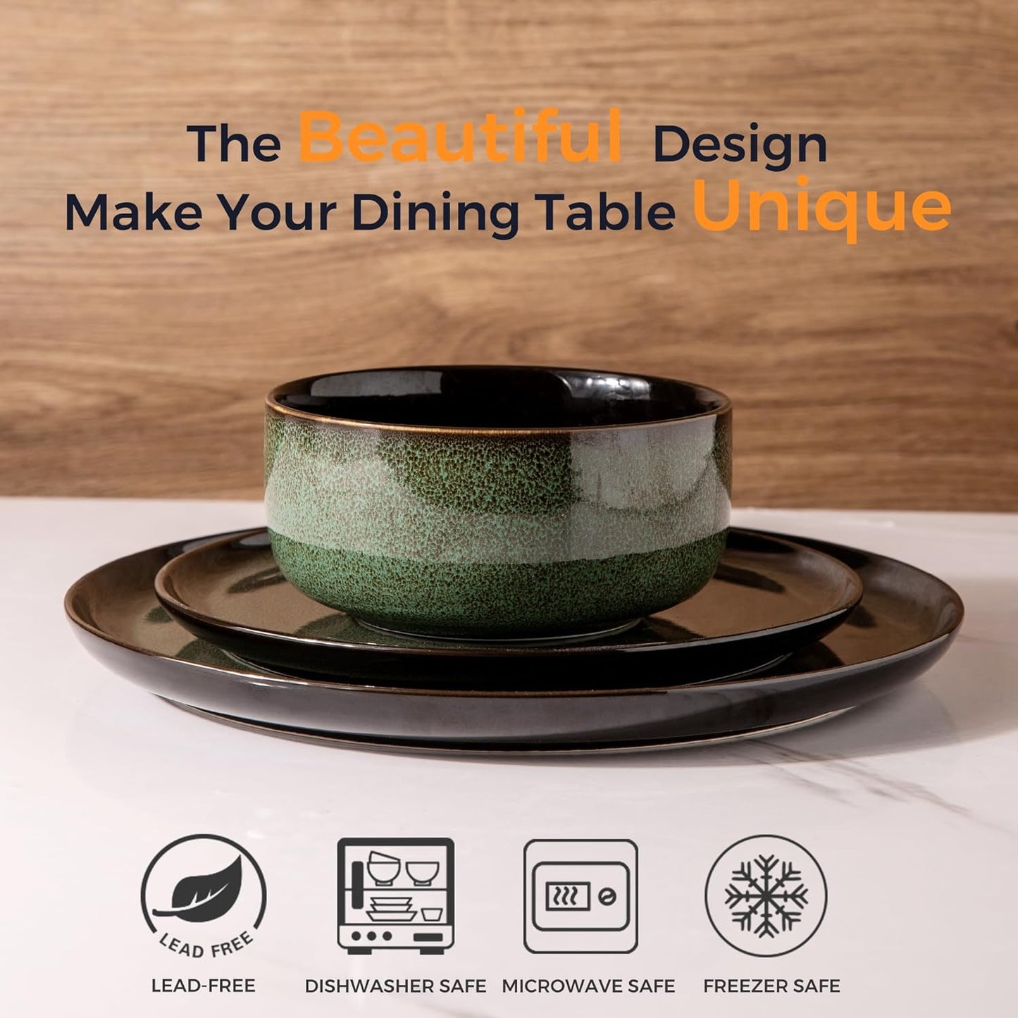 SLUDW011  Dinnerware Set - Green