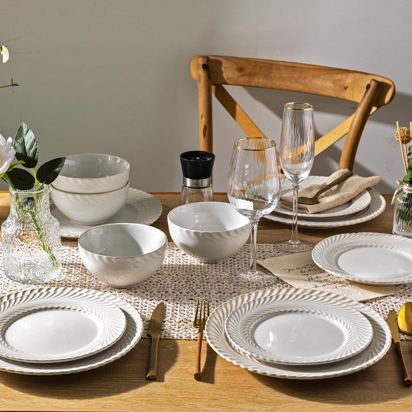 XTADW095 dinnerware set - Milk White