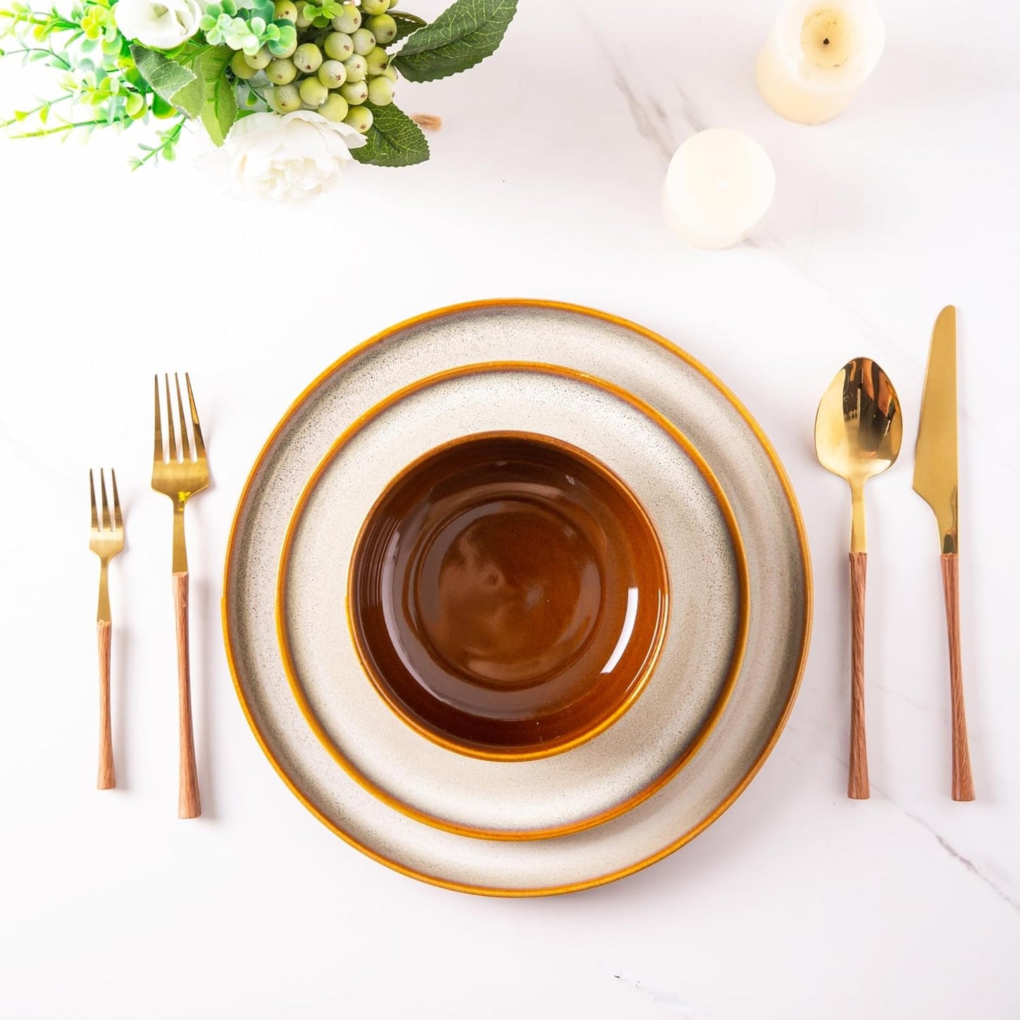 SLUDW011  Dinnerware Set - Kahki