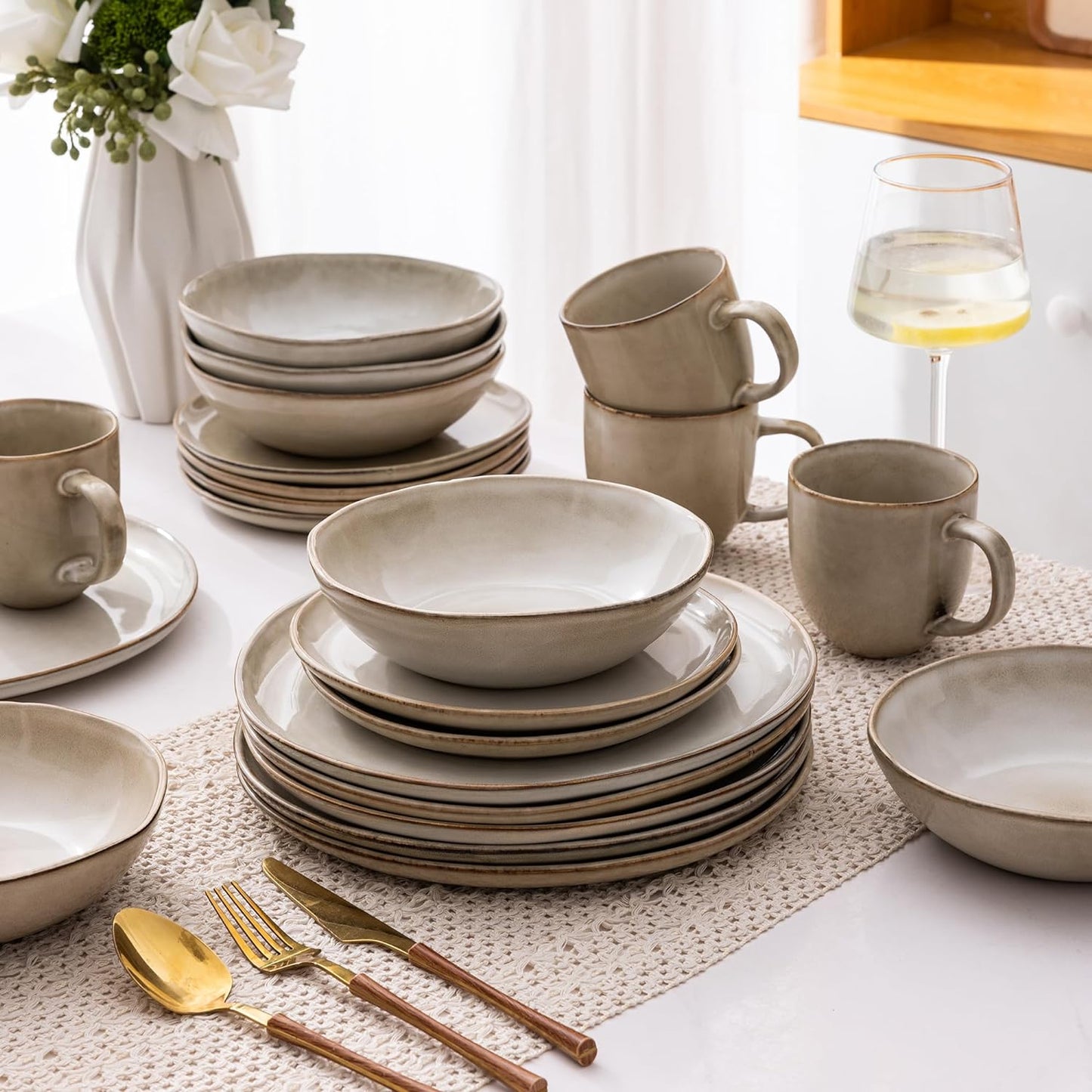 JYIDW007 Dinnerware Set - Cappuccino