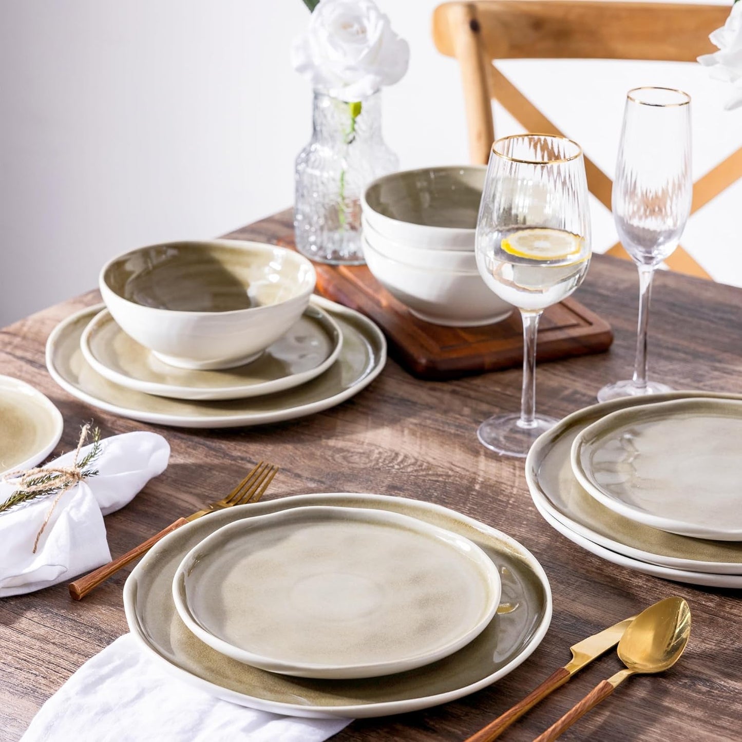 SLUDW015 Dinnerware Set - Olive