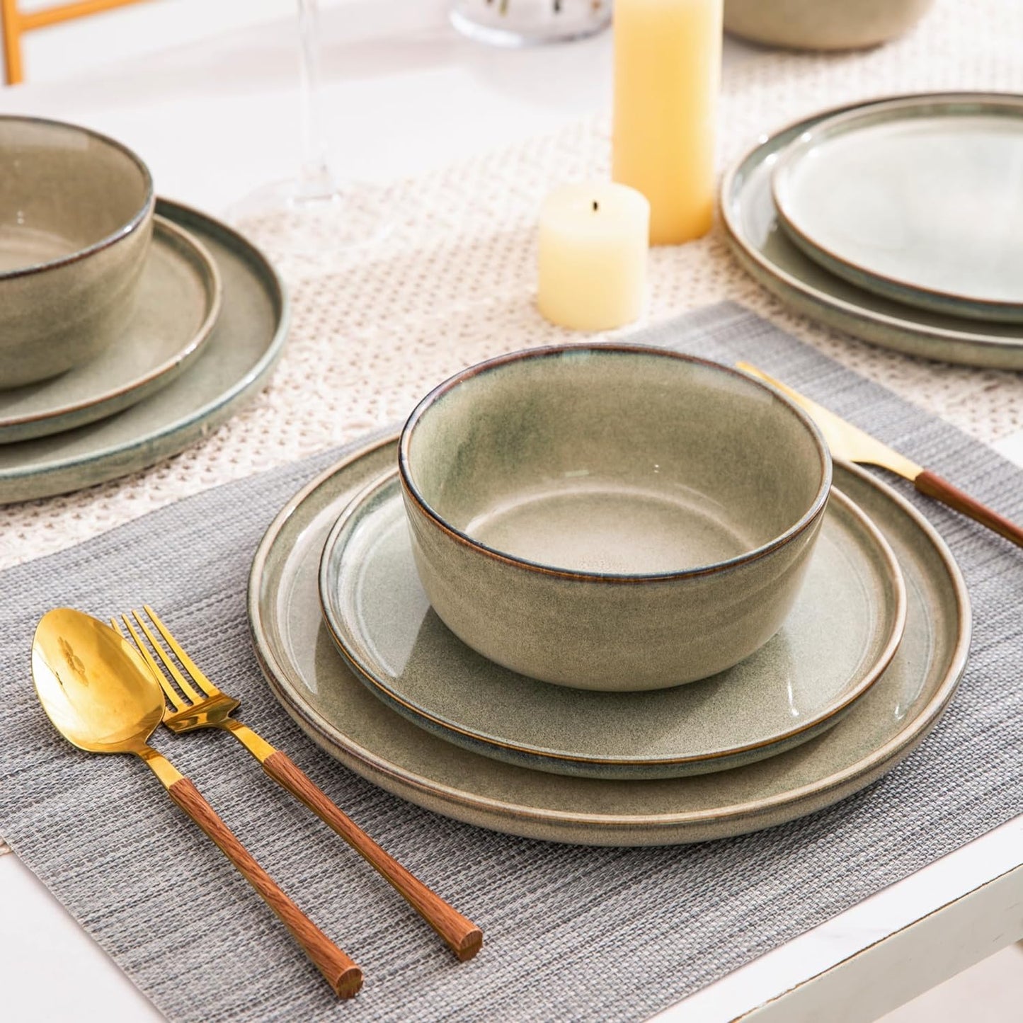 JYIDW009 Dinnerware Set - Reactive Glaze