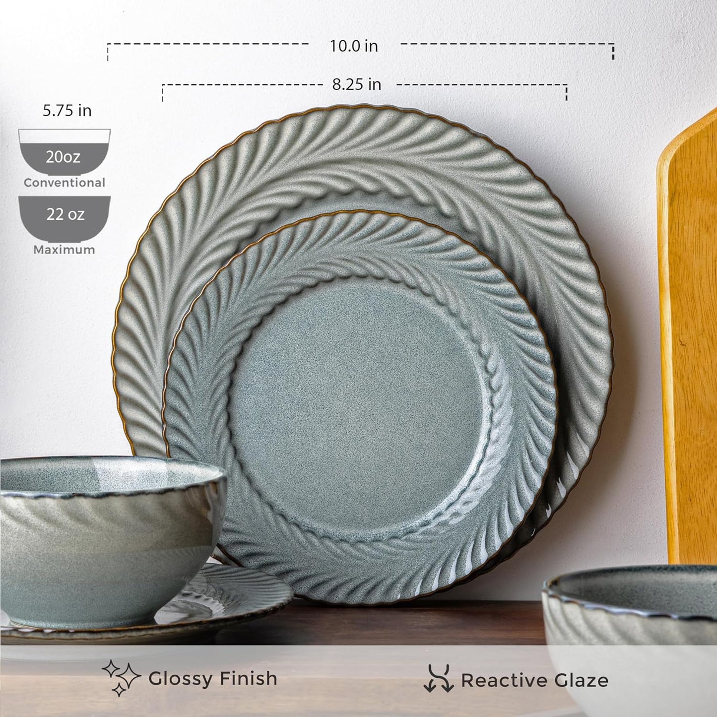 XTADW095 dinnerware set - Dusty Grey