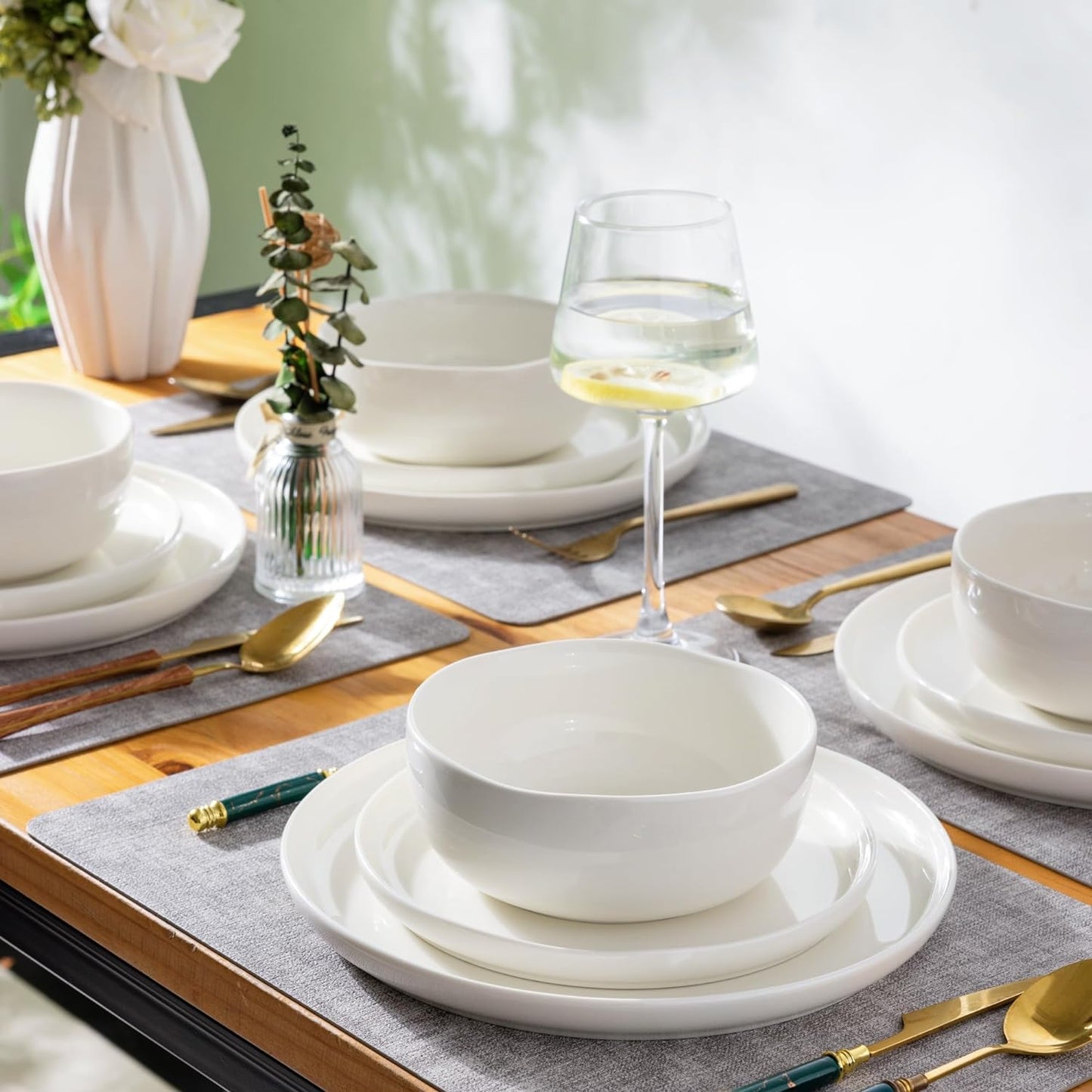 SLUDW065 Dinnerware Set - White