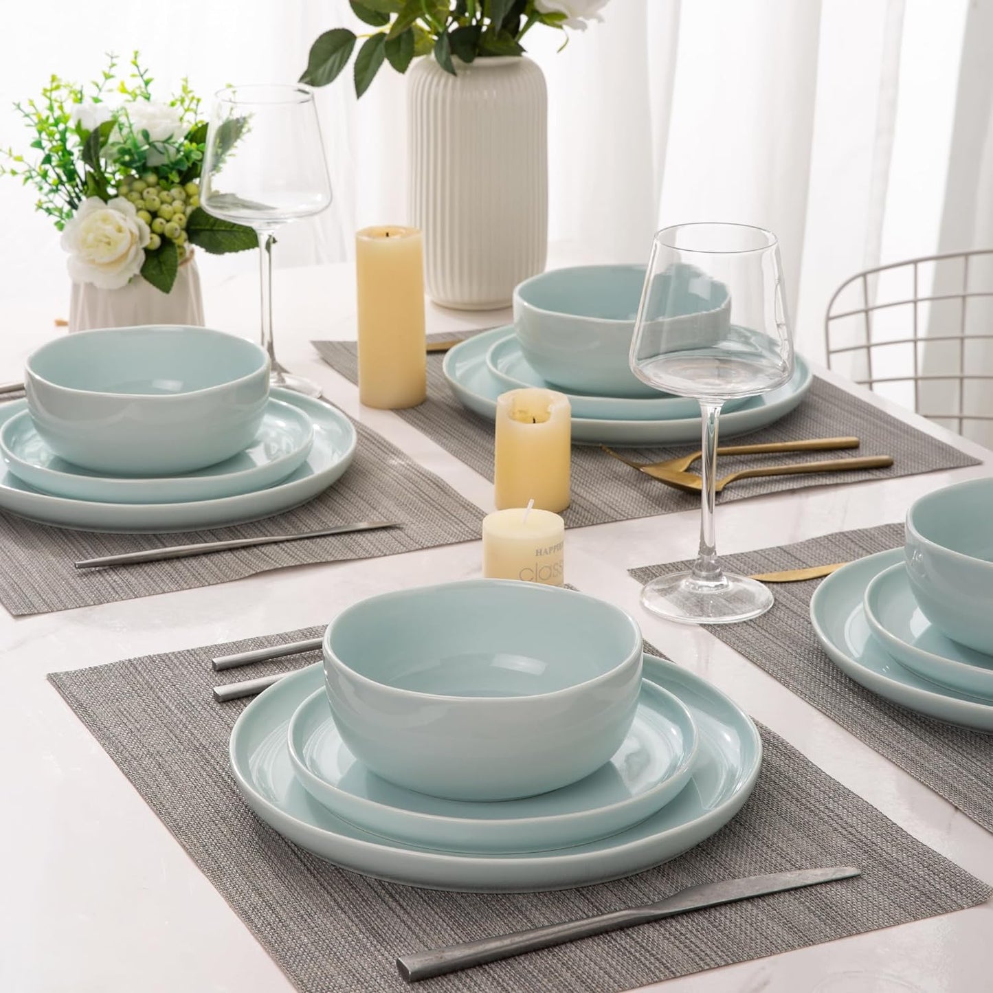 SLUDW065 Dinnerware Set - Light Blue