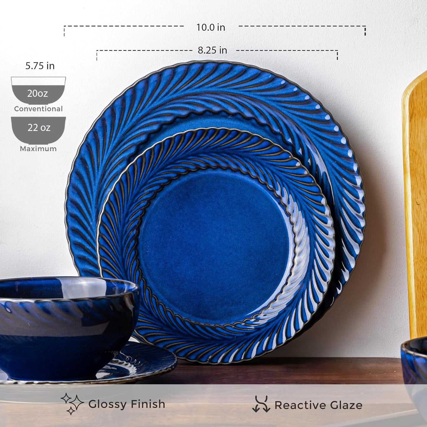 XTADW095 dinnerware set - Moody Blue