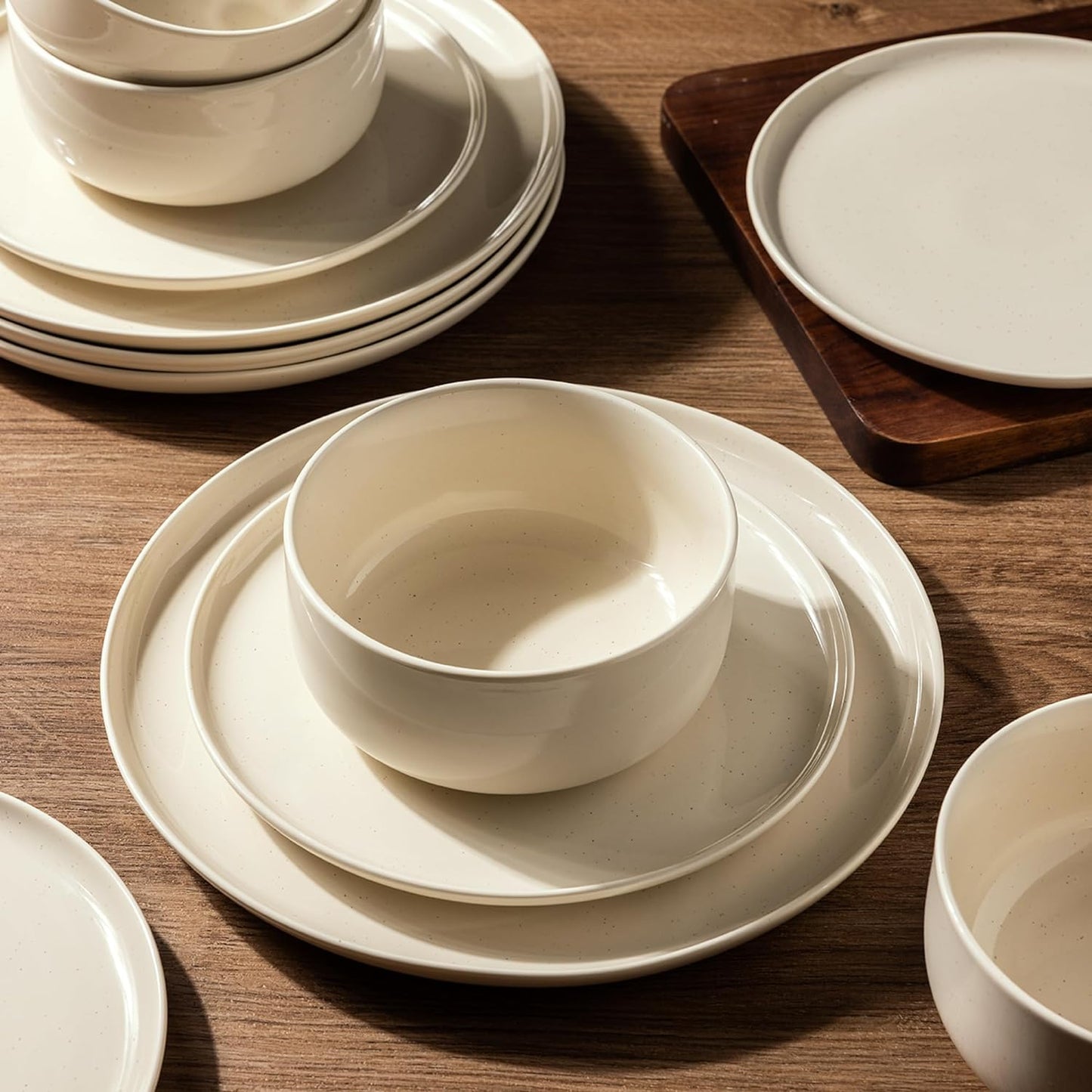 SLUDW011  Dinnerware Set - Cream With Speckle