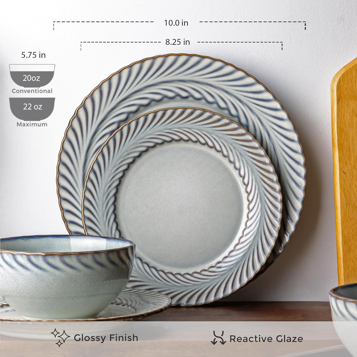XTADW095 dinnerware set - Cloud Grey