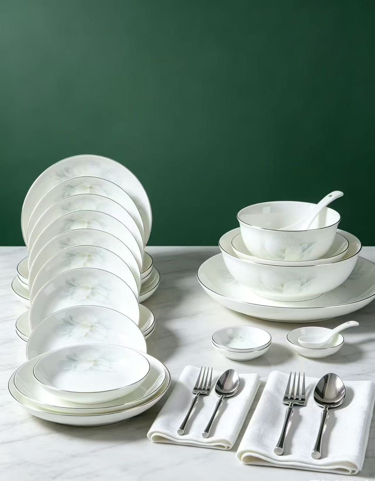 premium ceramic tableware-White