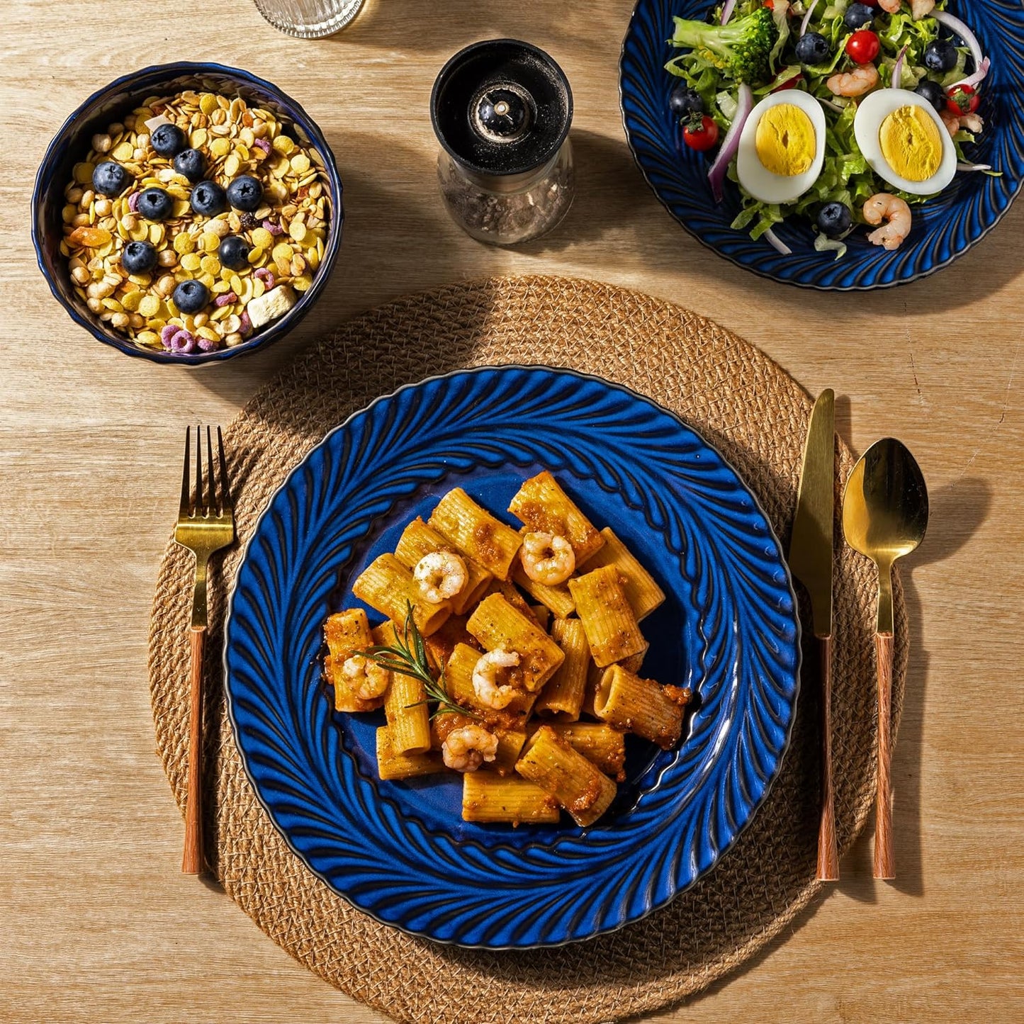 XTADW095 dinnerware set - Moody Blue