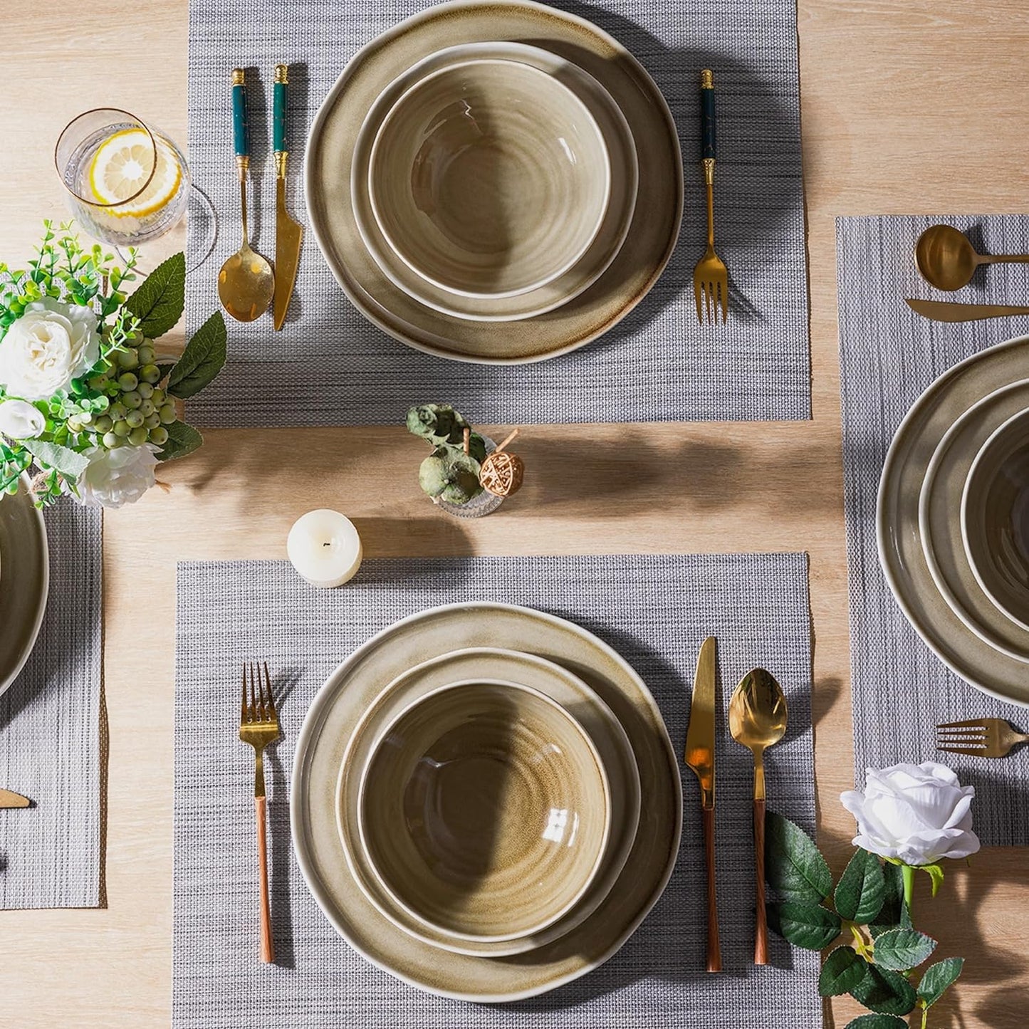SLUDW015 Dinnerware Set - Olive